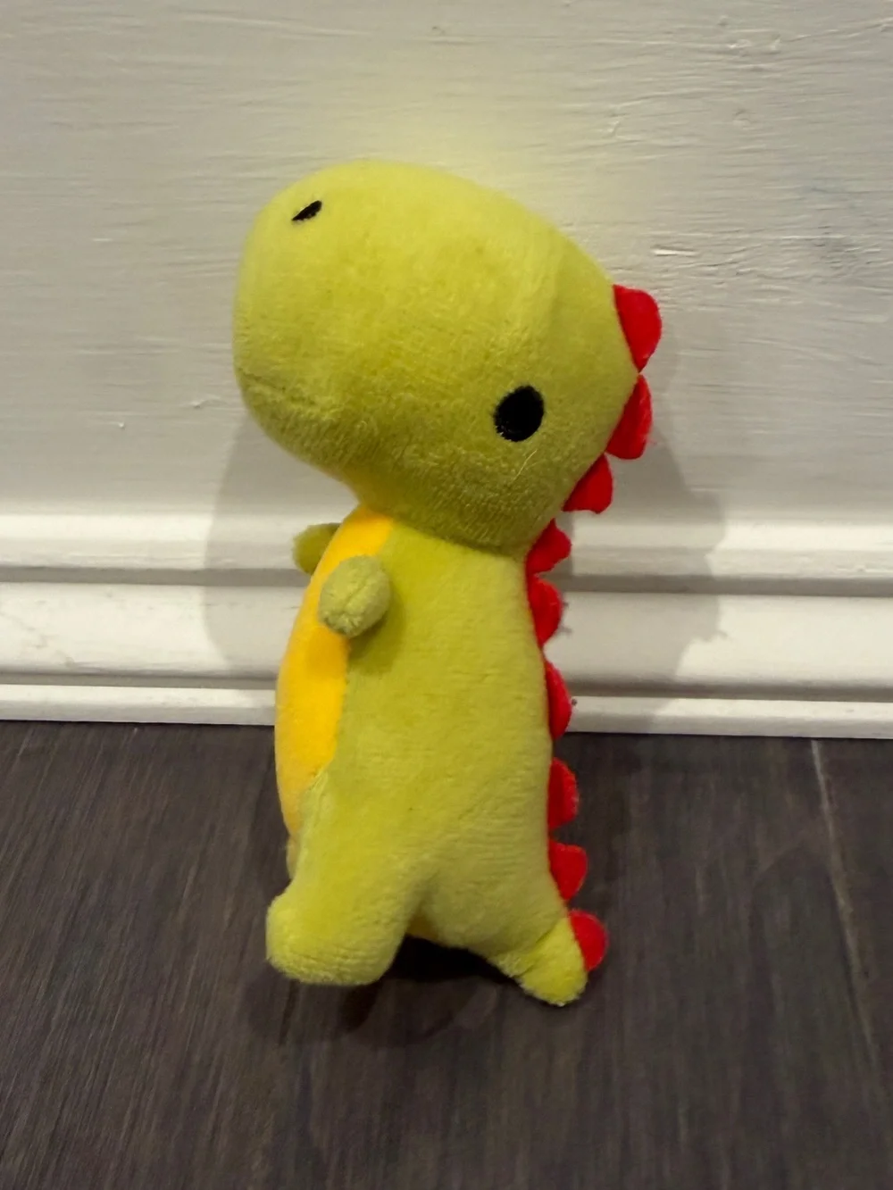 Green Plush 4.5” in Stegosaurus Dinosaur Toy with Red Spikes Stuffed Animal